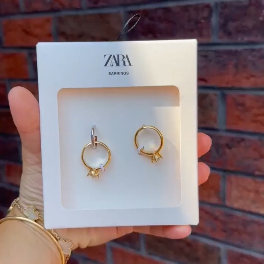 ZARA JEWEL WEDDING BAND EARRINGS - Picture 5 of 13